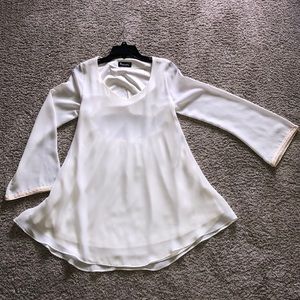 Cream colored babydoll boutique dress